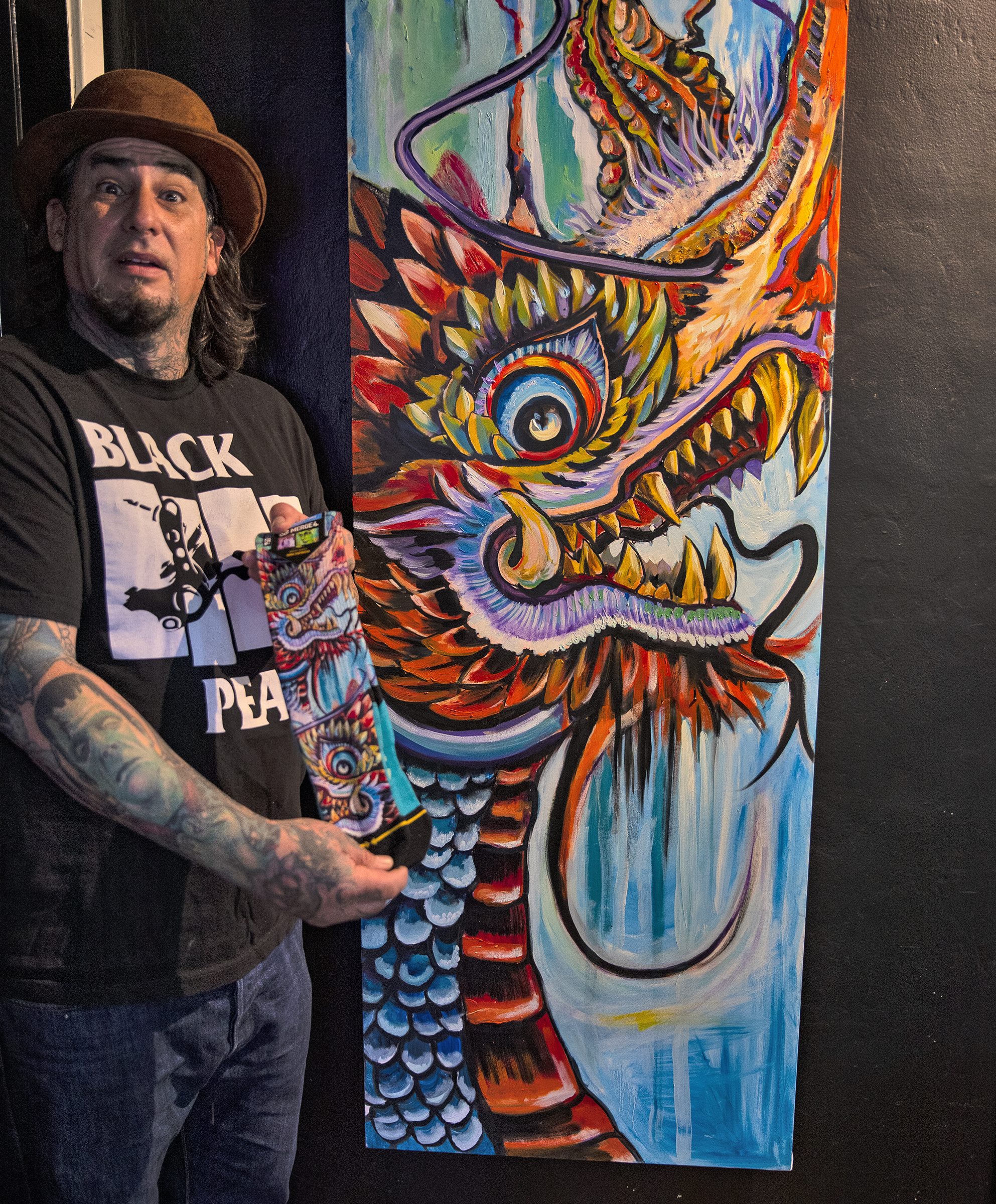 Artist Mike Espinosa of Black Pearl Tattoo of Santa Cruz