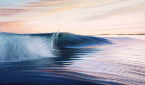 Wave painting by FJ Anderson of Santa Cruz