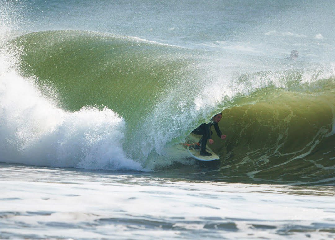 Surfer Xica Hansen of Santa Cruz in the barrel